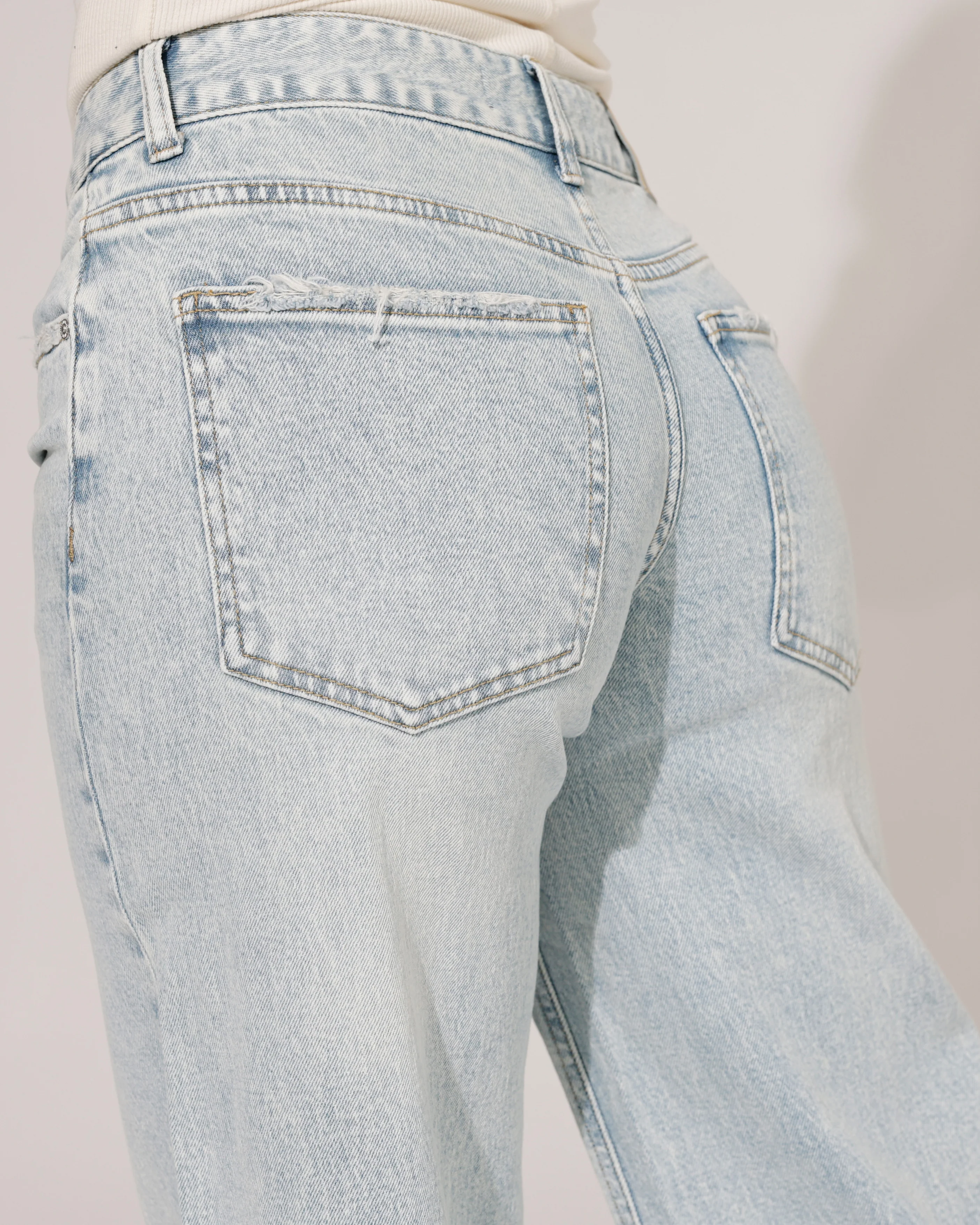 Queen Hearts | Wide leg jeans, low waist Malou-1 Blauw - Image 3