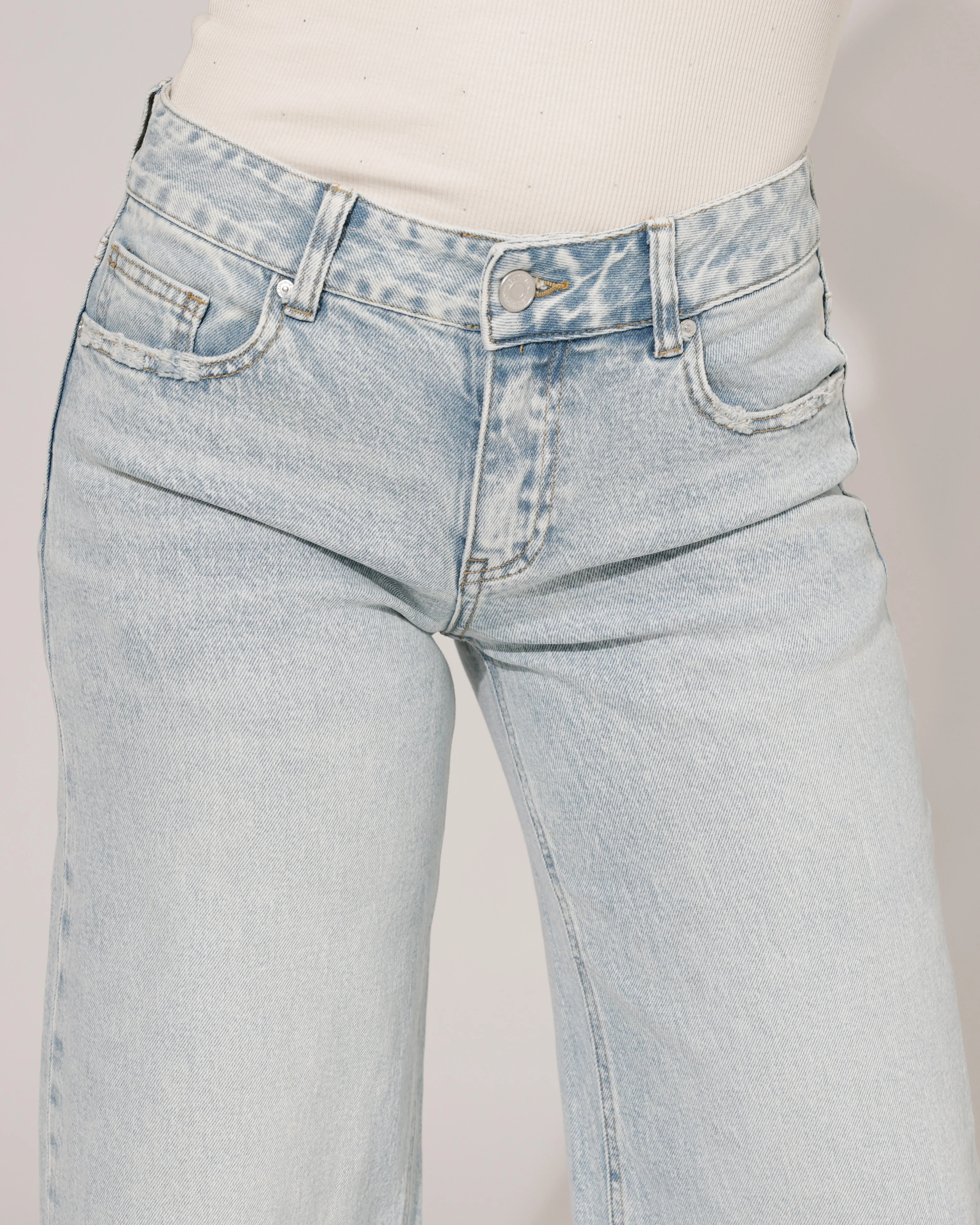 Queen Hearts | Wide leg jeans, low waist Malou-1 Blauw - Image 4