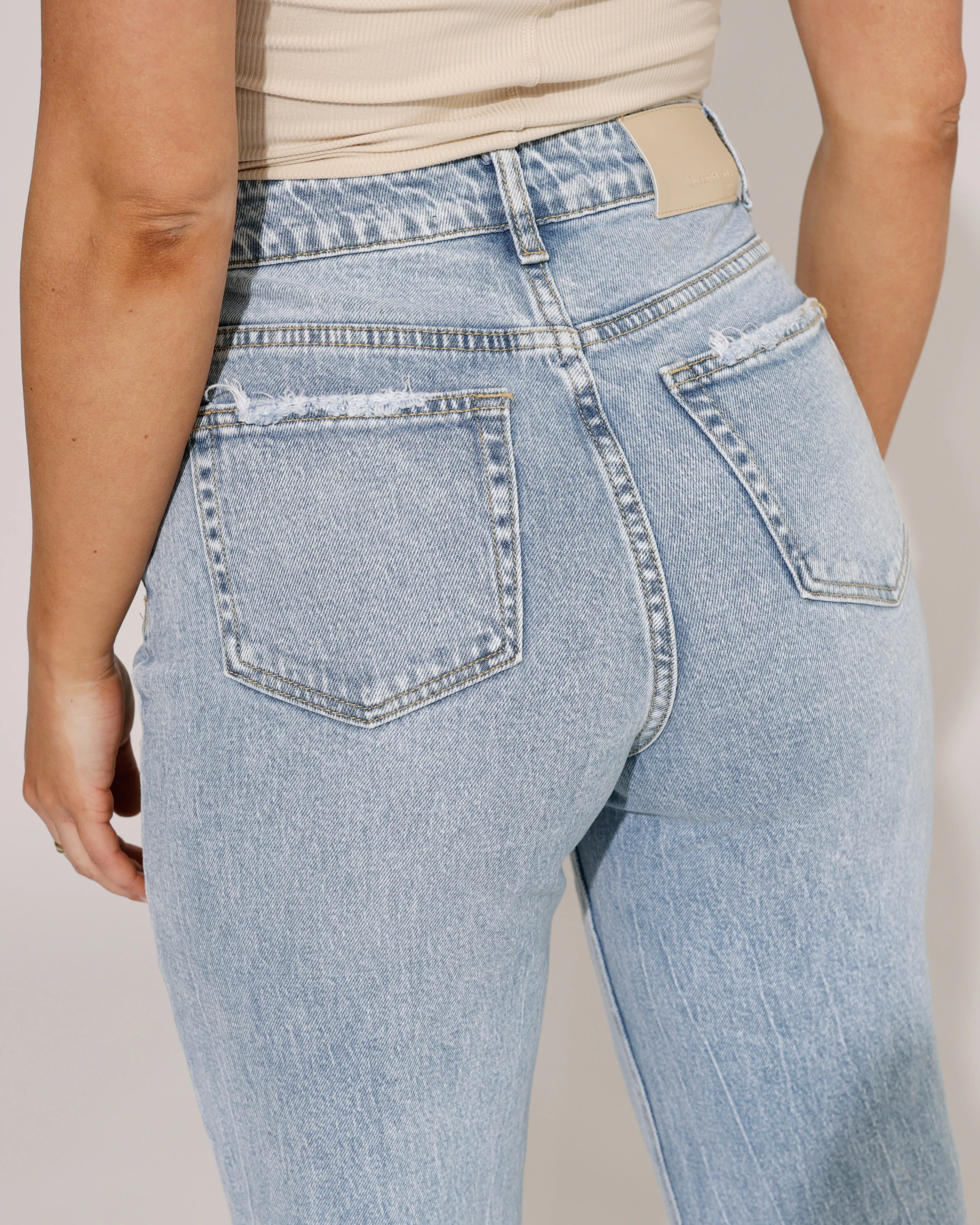 Queen Hearts | Wide leg jeans Nina-1 Blauw - Image 4