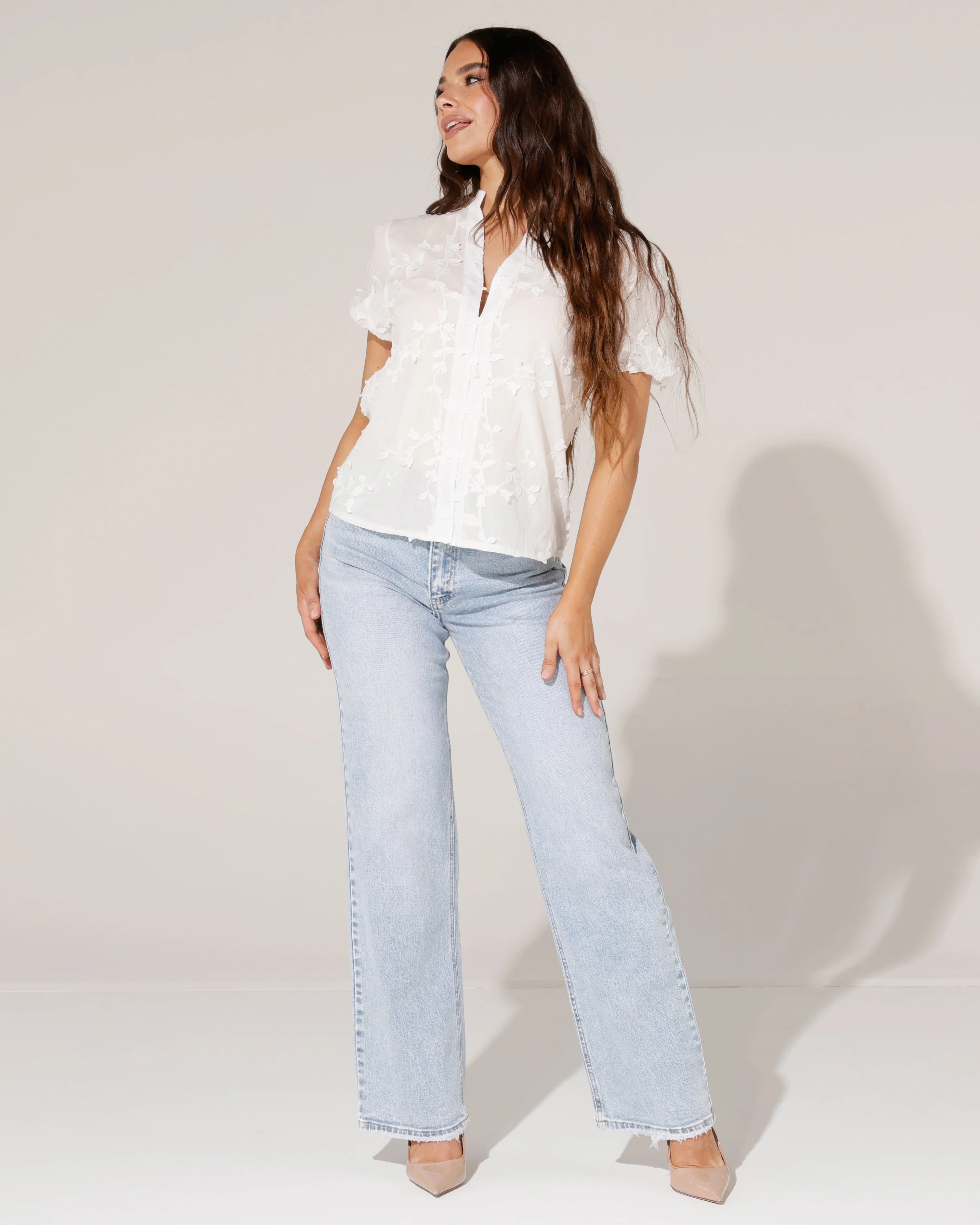 Queen Hearts | Wide leg jeans Pien Blauw - Image 4