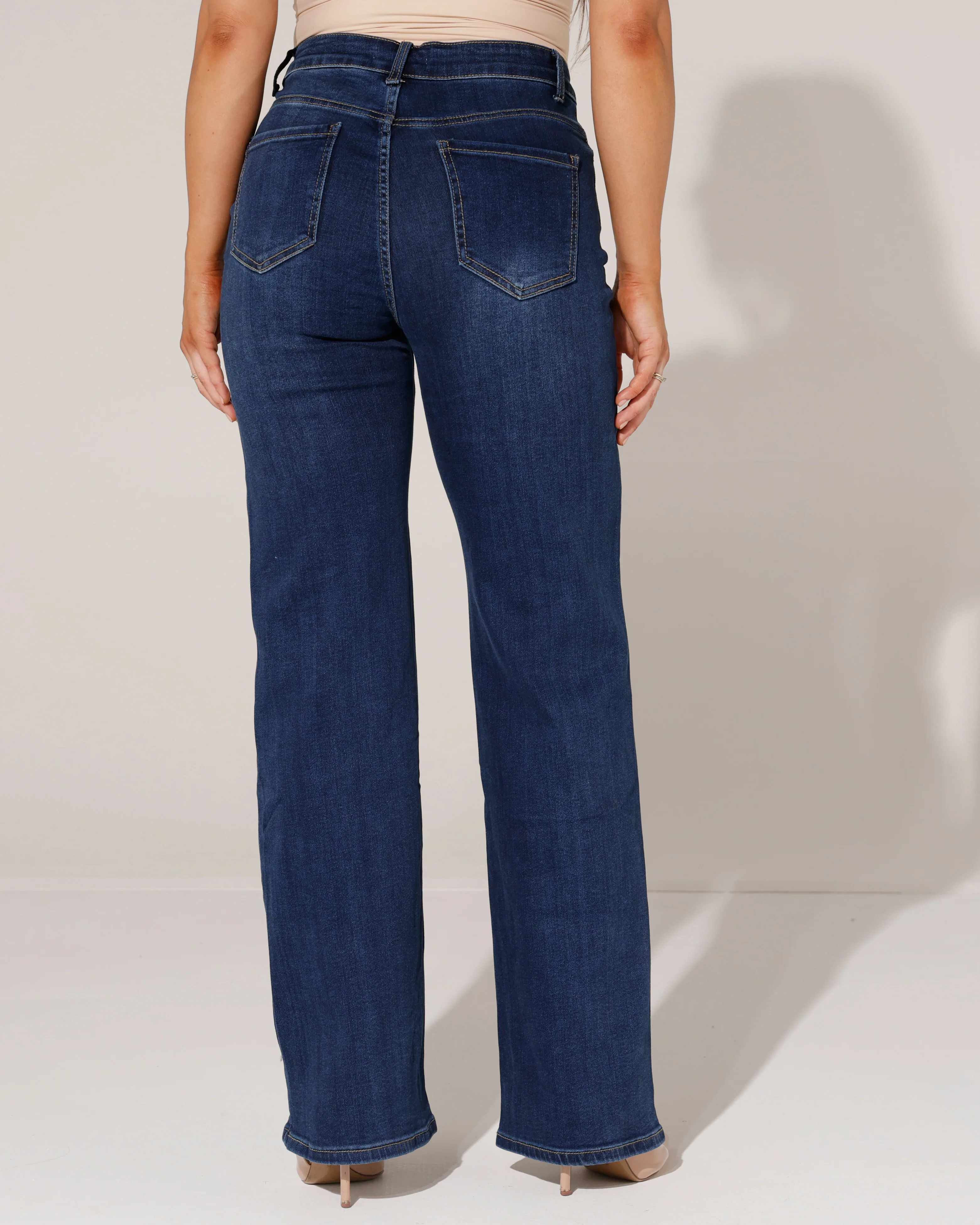 Redseventy | Wide leg jeans, extra long Yilly-15 Donkerblauw - Image 4