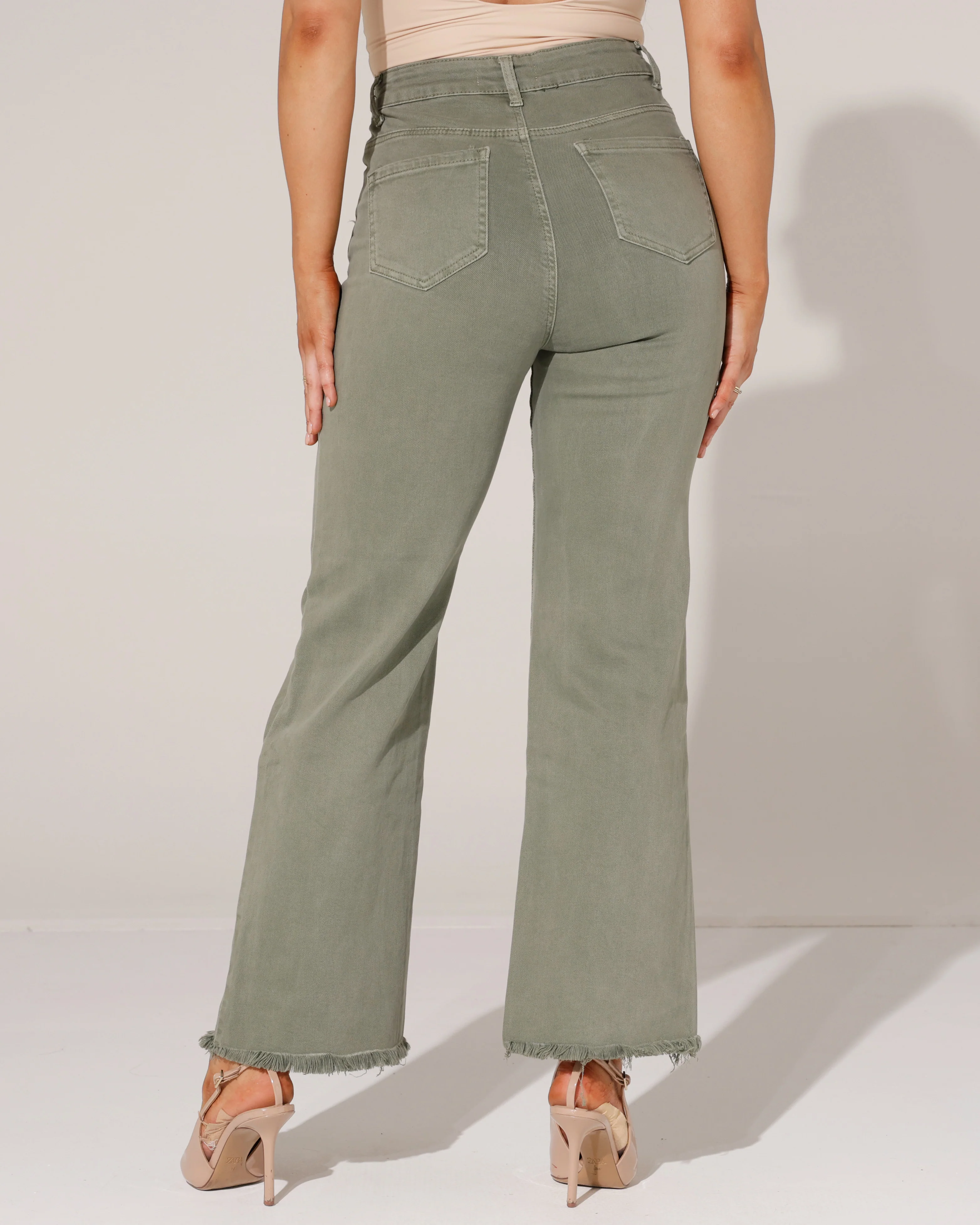 Redseventy | Wide leg jeans Kizzy-5 Groen - Image 2