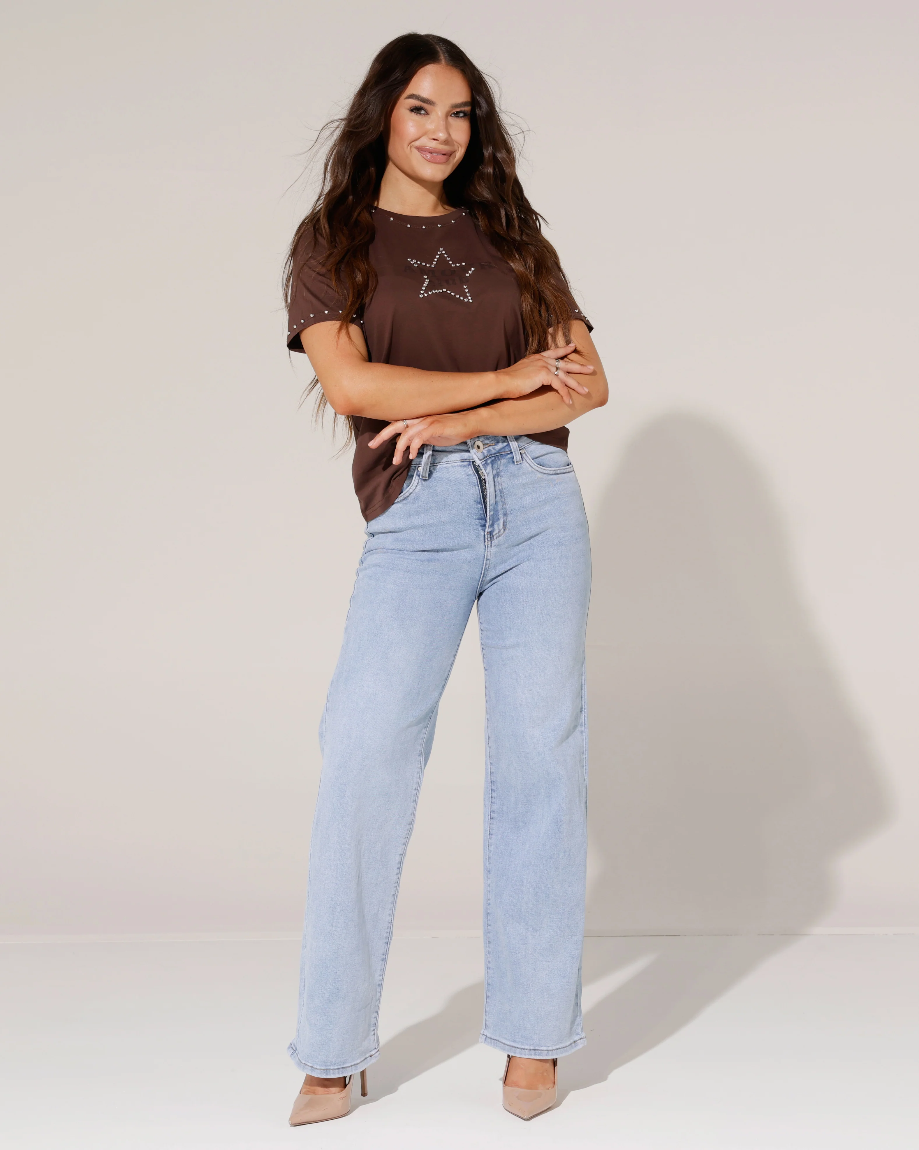 T-shirt Amour club Donkerbruin - Image 2