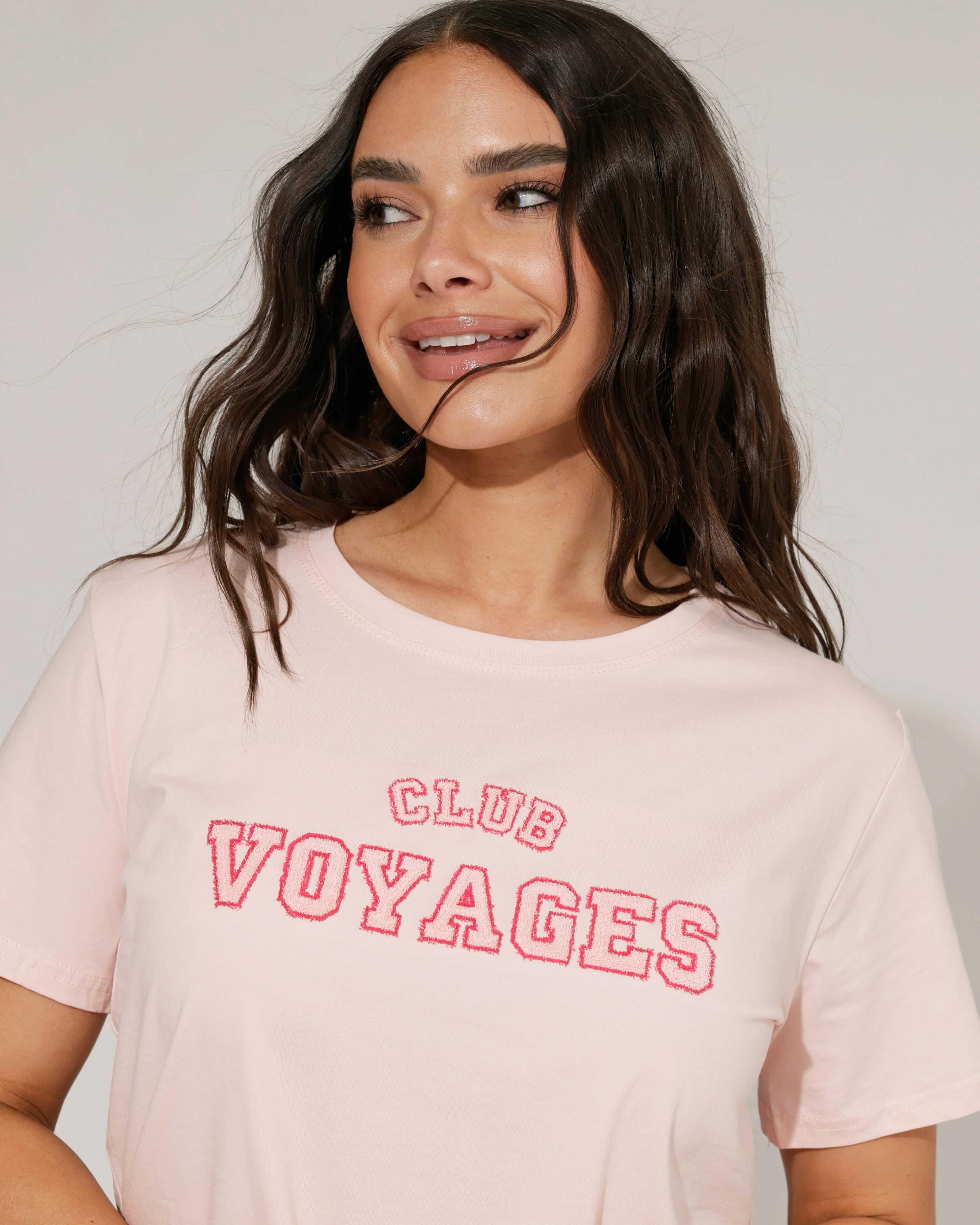 T-shirt club Voyages Roze - Image 4