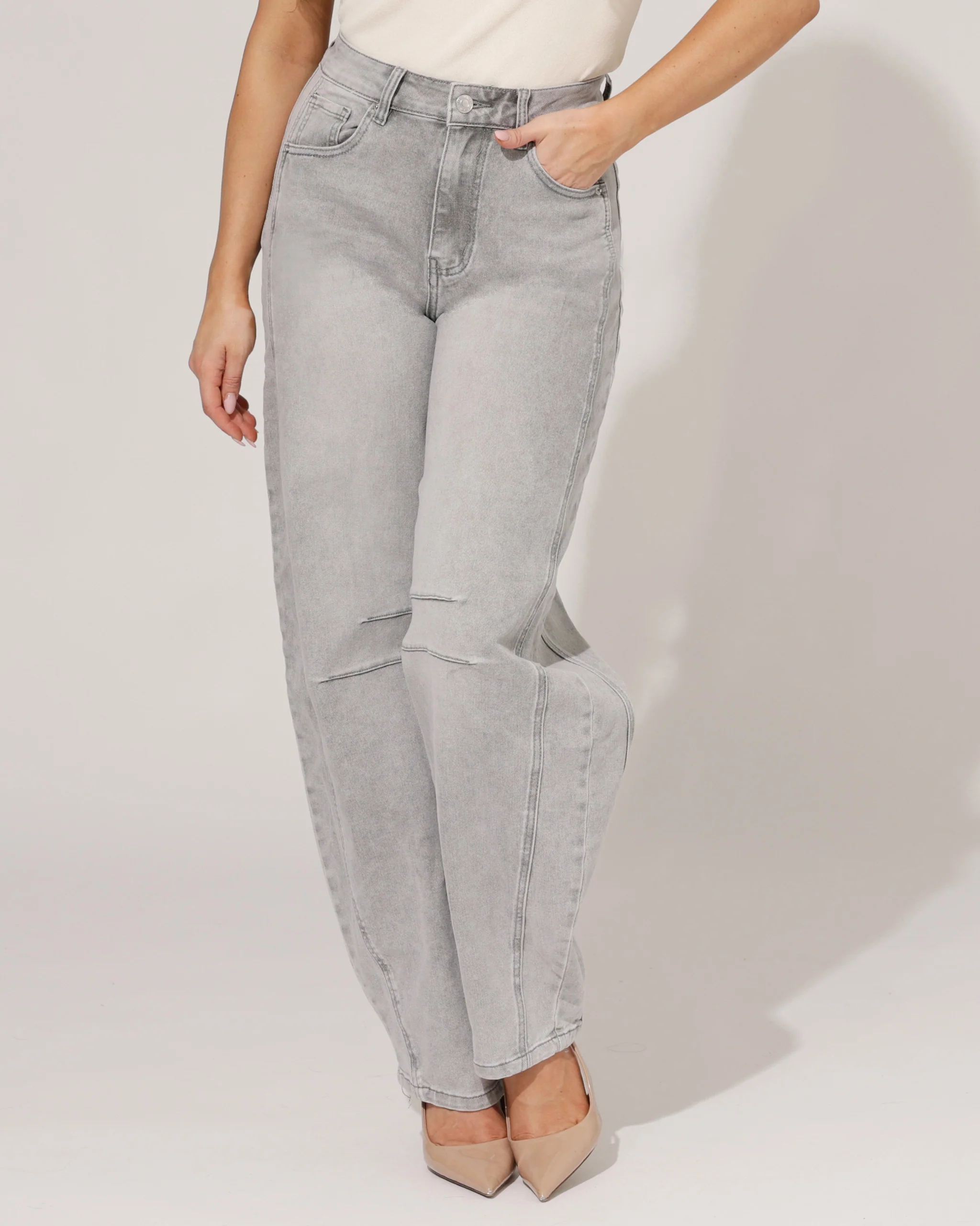 VS Miss | Barrel jeans Lotte Grijs - Image 3