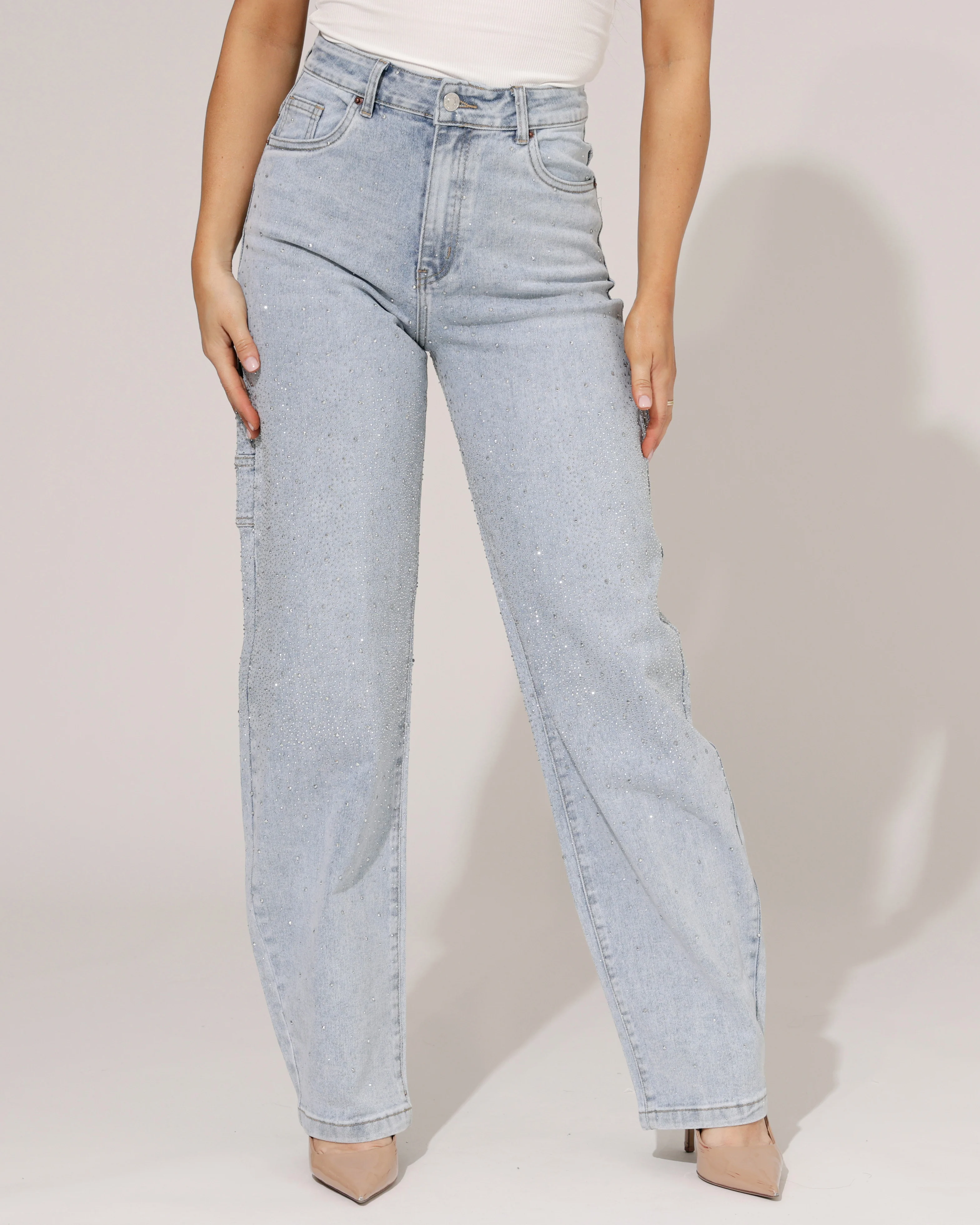 VS Miss | Barrel jeans strass Livy Lichtblauw - Image 3