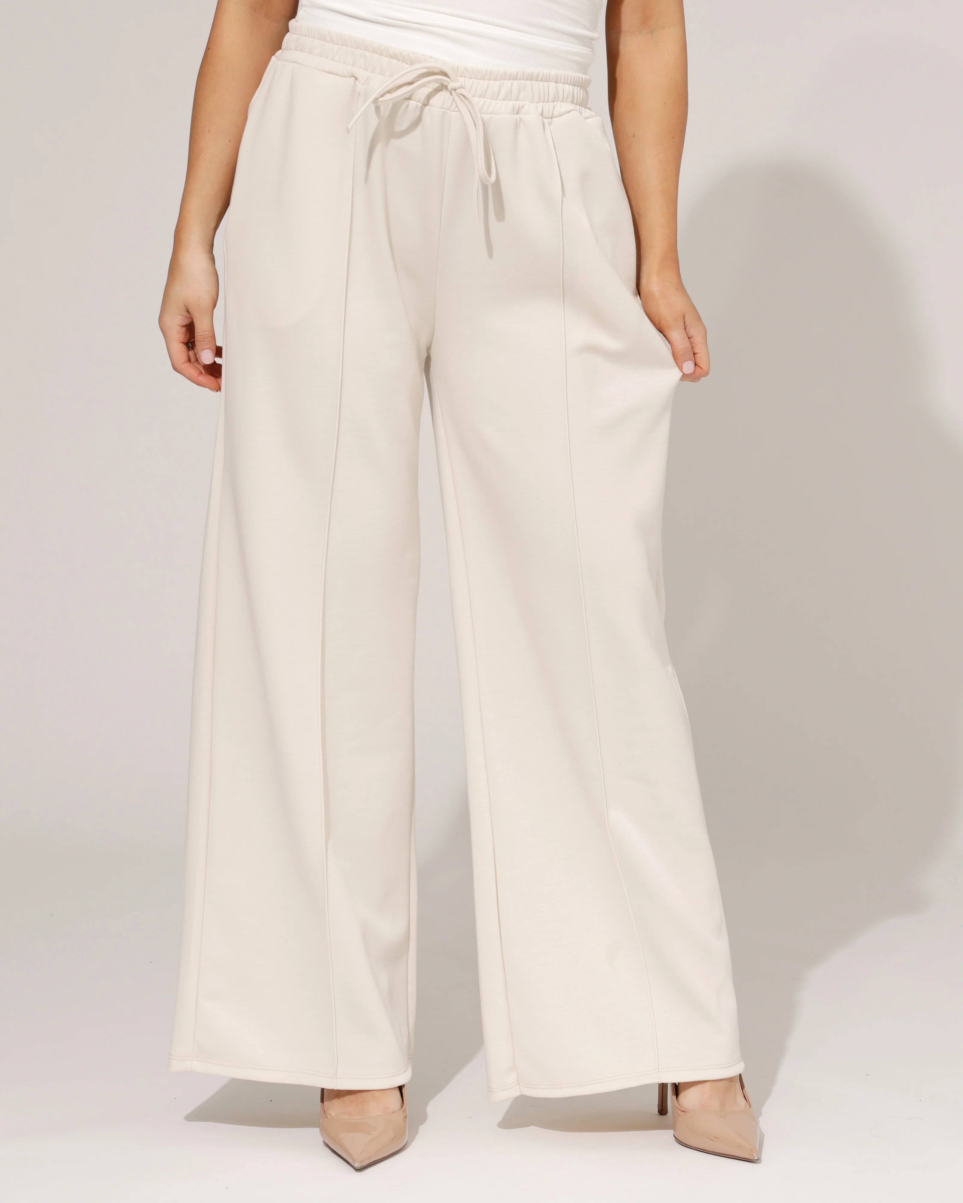 Wijde broek Mira Beige
