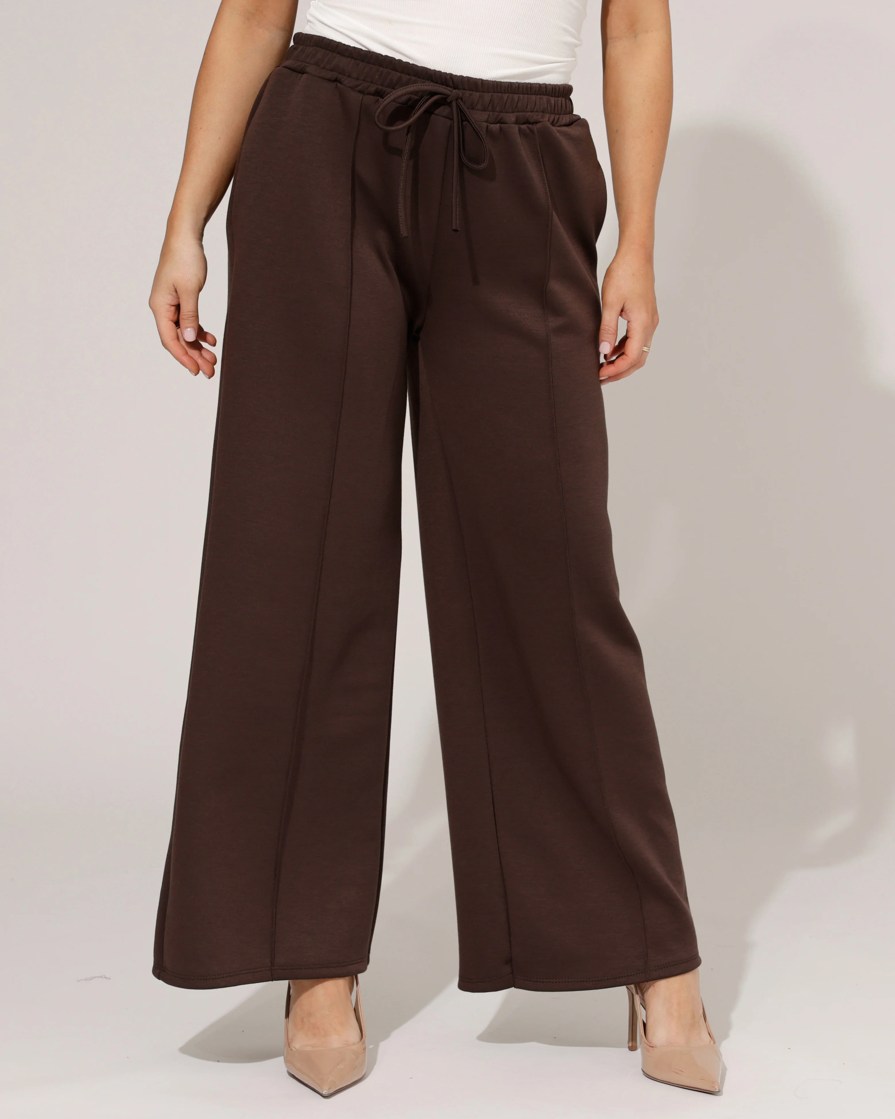 Wijde broek Mira Donkerbruin