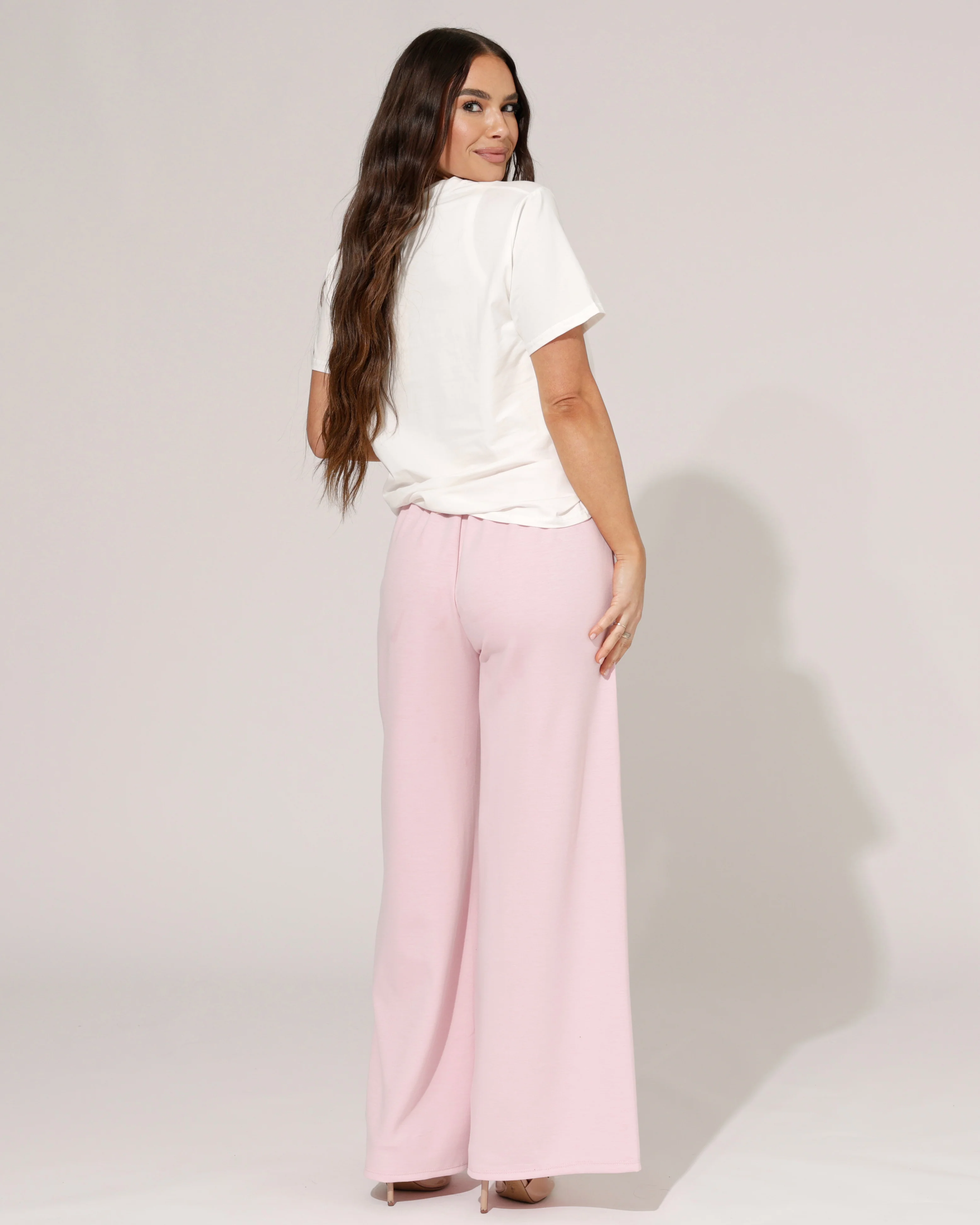 Wijde broek Mira Lichtroze - Image 2