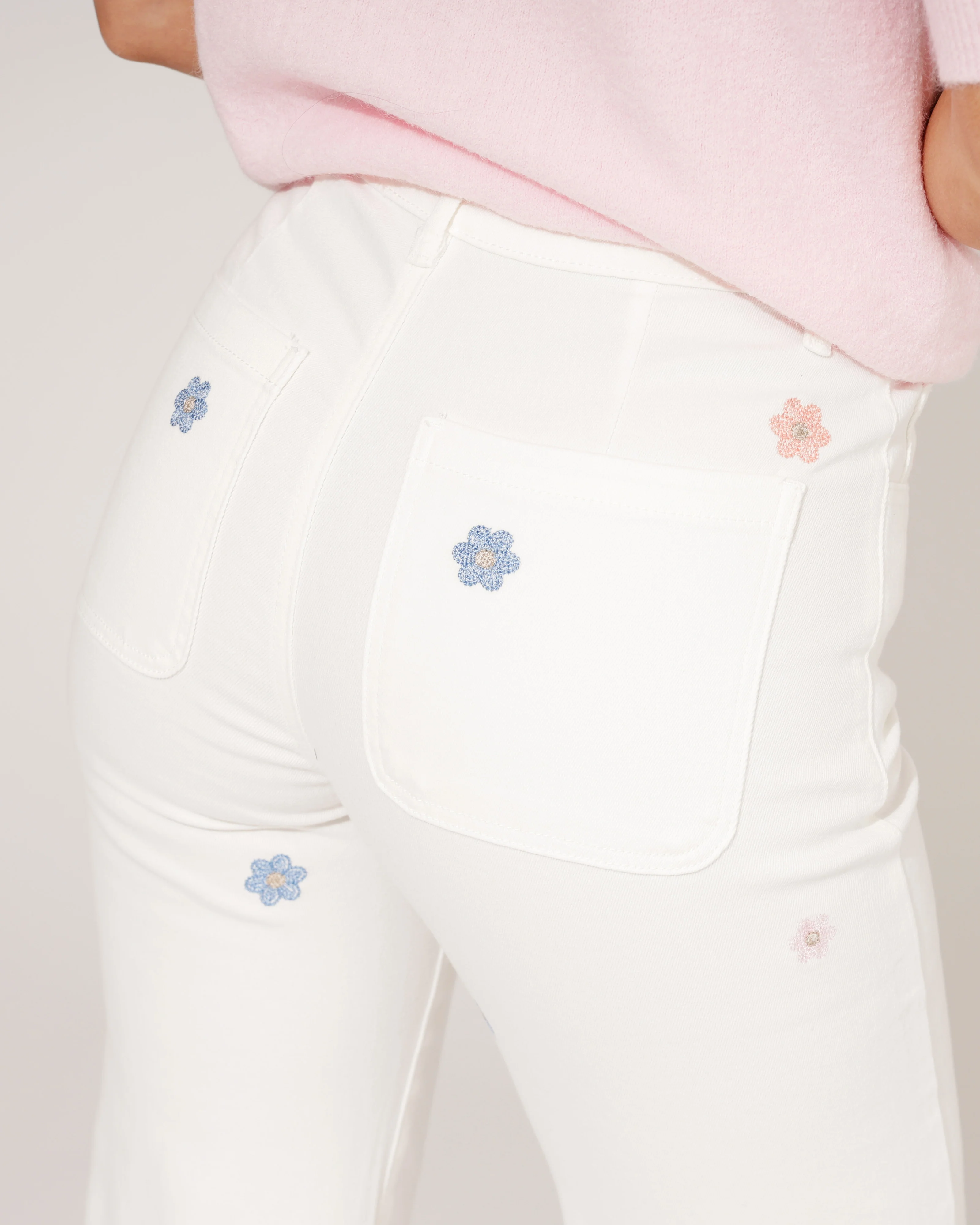 ZAC & ZOE | Wide leg jeans Flowery Wit - Image 3