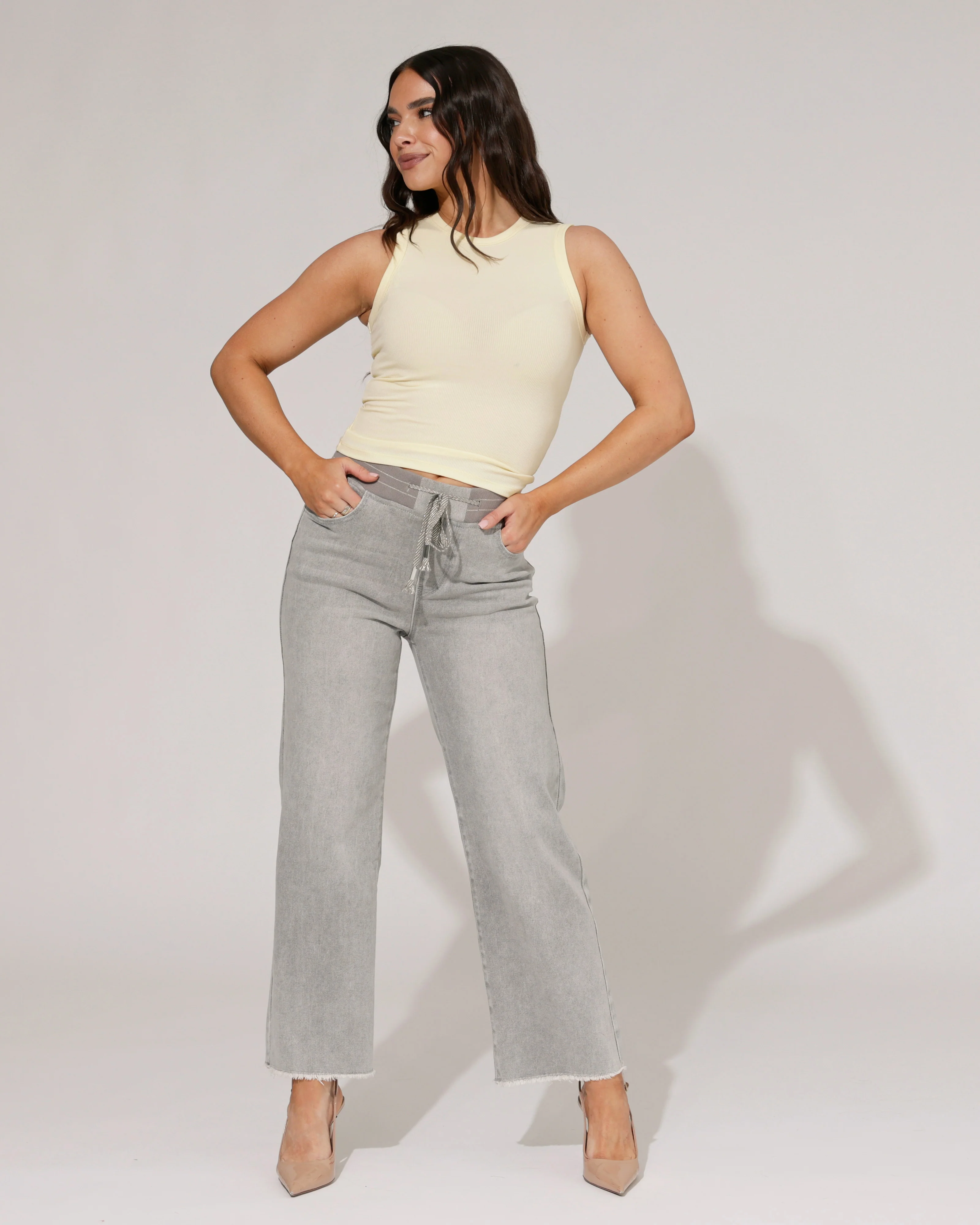ZAC & ZOE | Wide leg jog jeans Sadie-HG Grijs - Image 2